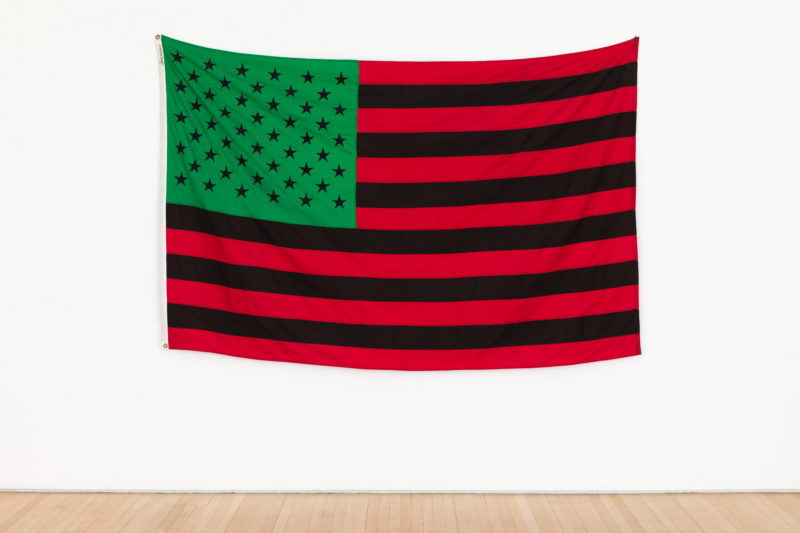 David Hammons – African-America Flag, 1990, dyed cotton, 149.86 x 234.315 cm (59 x 92 1/4 in.)