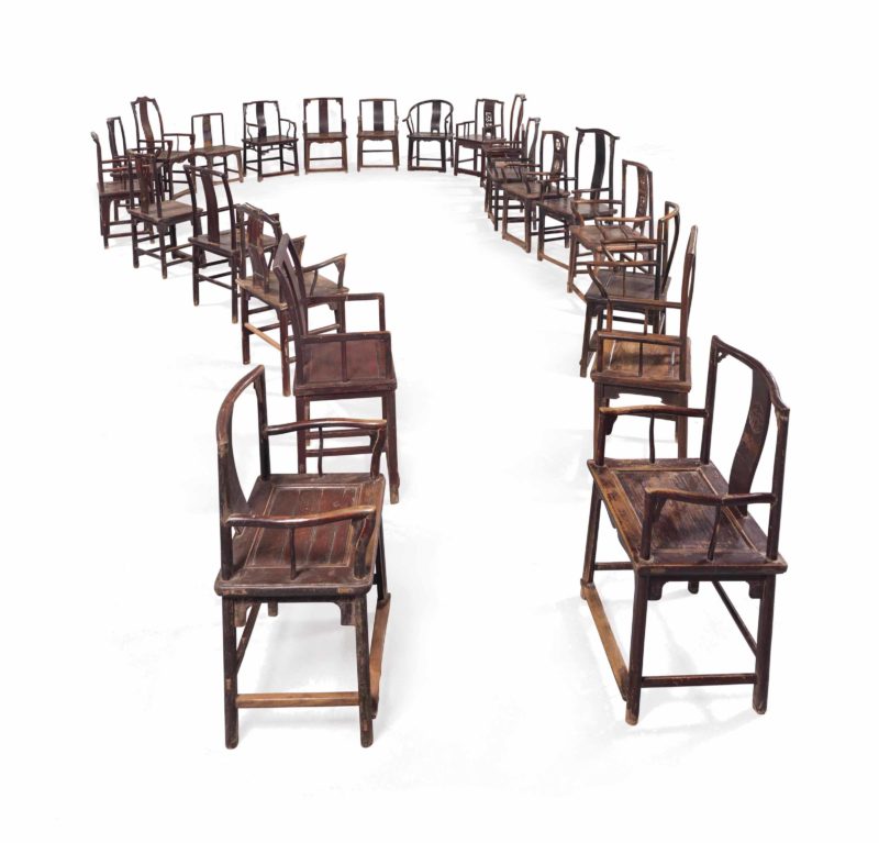 Ai Weiwei - Fairytale – 1001 Chairs, 2007, 23 elements – Qing dynasty wooden chairs [1644-1911] dimensions varied