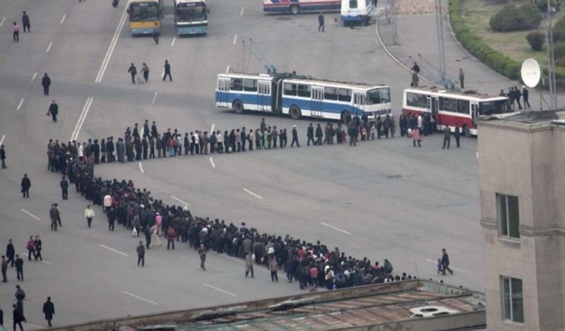 Eric Lafforgue – North Korea - Queuing is a national sport for North Koreans