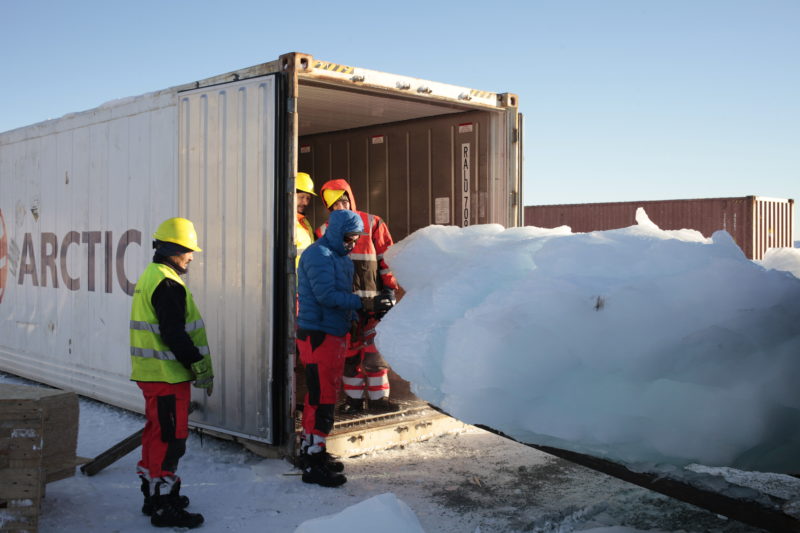 Loading ice at Nuuk Port and Harbour, Greenland