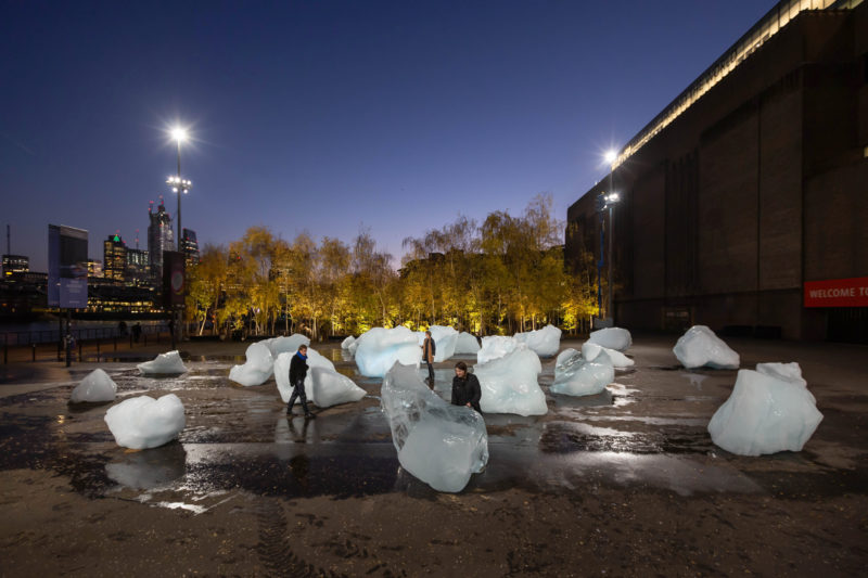 Olafur Eliasson - Ice Watch, 2018, Bankside, outside Tate Modern, London