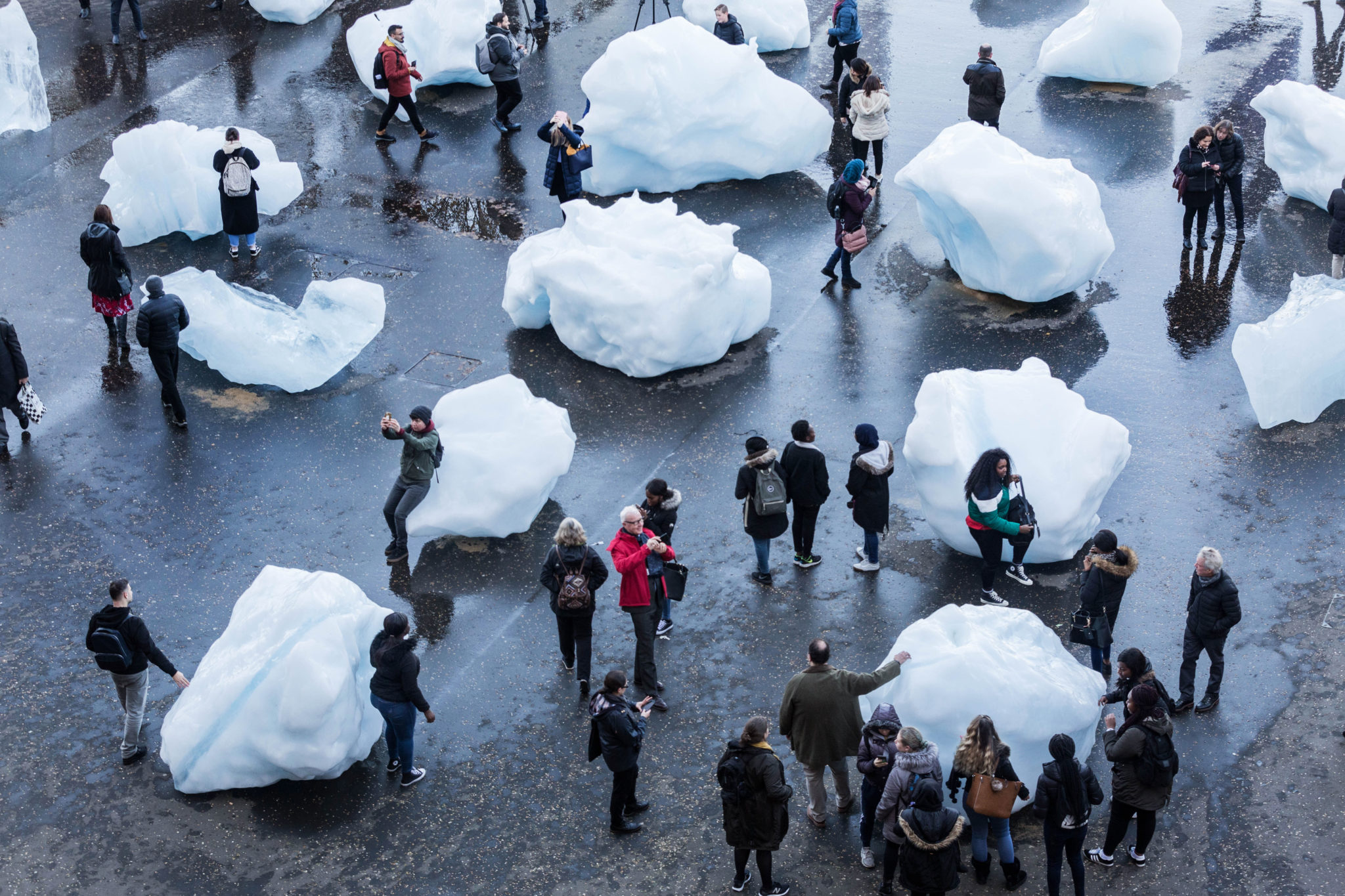 Olafur Eliasson’s Ice Watch was slowly disappearing