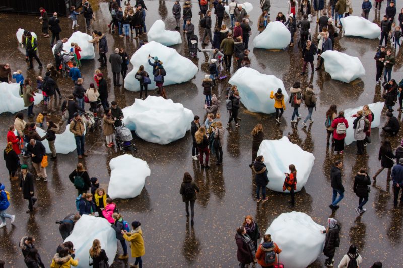 Olafur Eliasson - Ice Watch, 2018, Bankside, outside Tate Modern, London