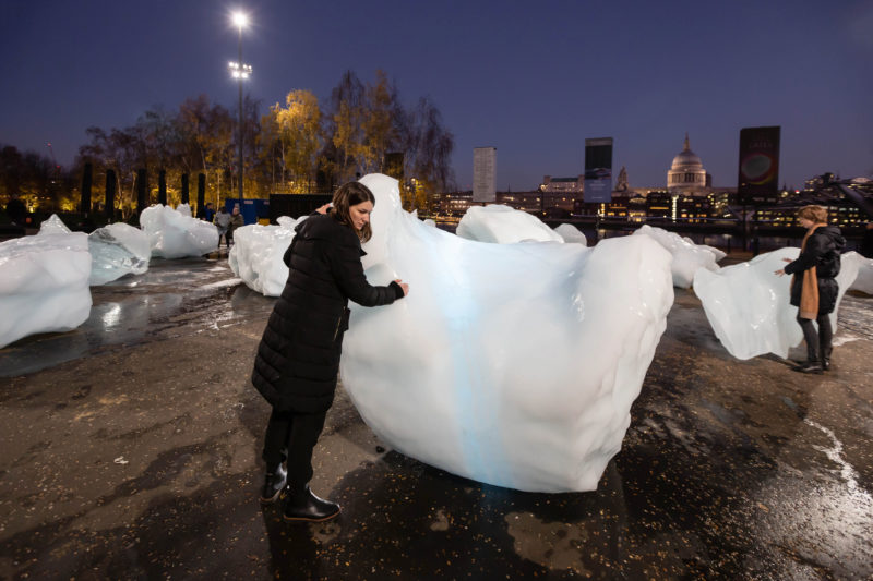 Olafur Eliasson - Ice Watch, 2018, Bankside, outside Tate Modern, London