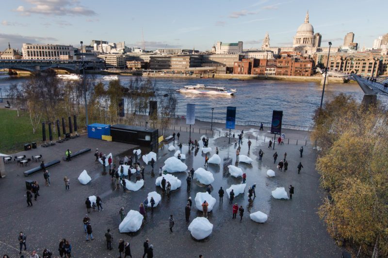 Olafur Eliasson - Ice Watch, 2018, Bankside, outside Tate Modern, London