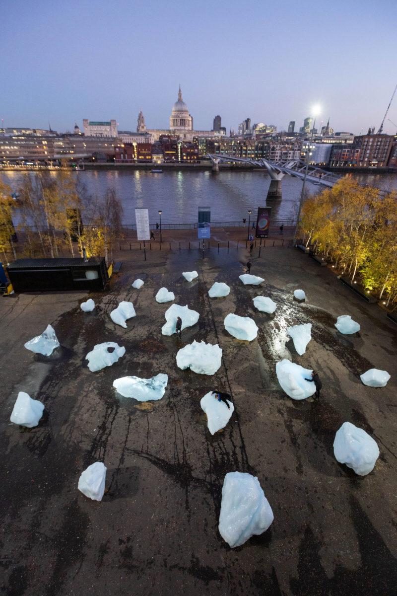 Olafur Eliasson - Ice Watch, 2018, Bankside, outside Tate Modern, London