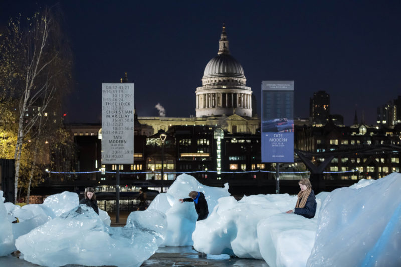 Olafur Eliasson - Ice Watch, 2018, Bankside, outside Tate Modern, London