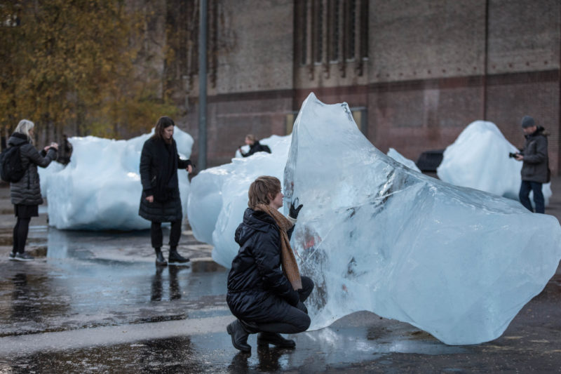 Olafur Eliasson - Ice Watch, 2018, Bankside, outside Tate Modern, London