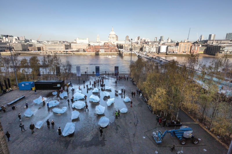 Olafur Eliasson - Ice Watch, 2018, Bankside, outside Tate Modern, London