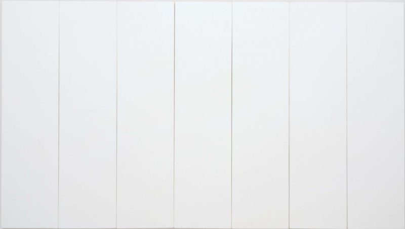 Robert Rauschenberg - White Painting (Seven Panel), 1951, oil on canvas, 182.9 x 317.5 cm (72 x 125 inches)
