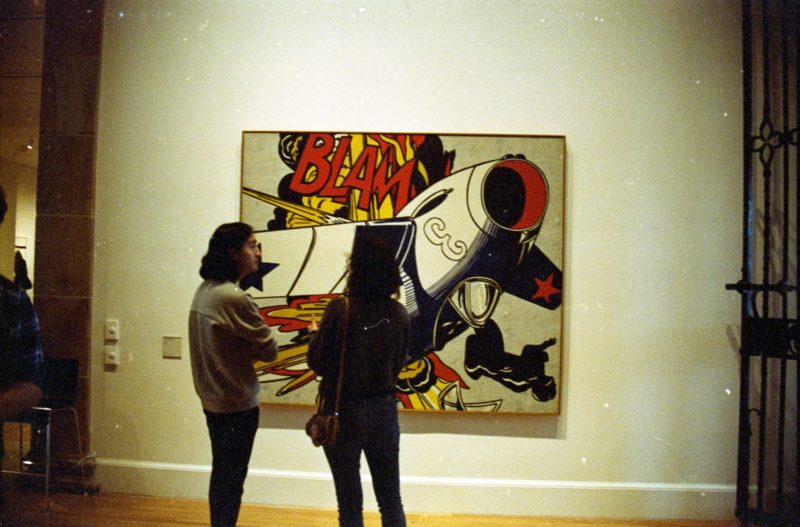 Roy Lichtenstein - Blam, 1962, 172.7 x 203.2 cm (68 x 80 in), installation view, Yale University Art Gallery