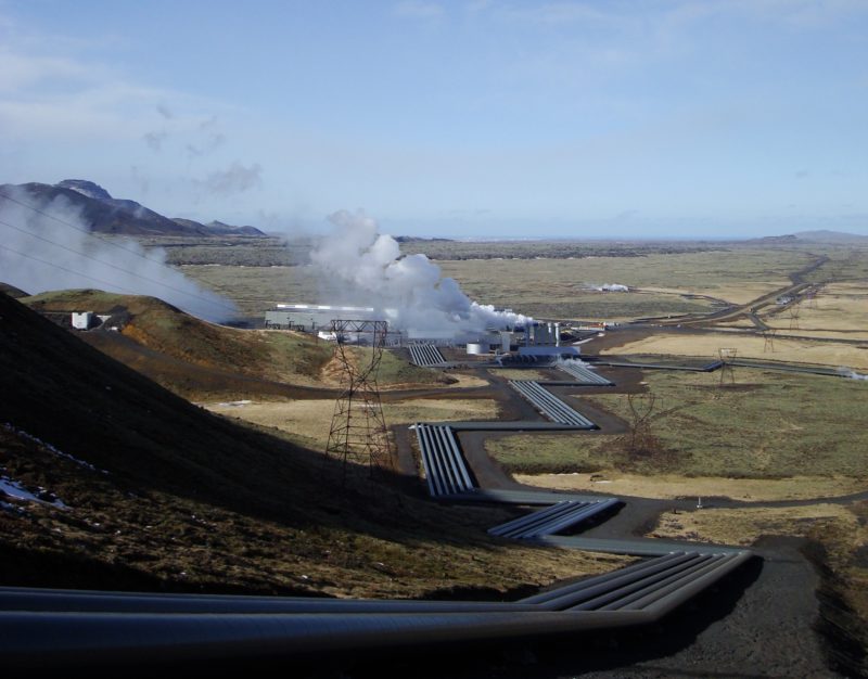 The electricity for the light is generated entirely naturally – geothermally – from hot water – at the Hellisheiði Geothermal Power Plant, the largest geothermal power station in the world. This was one of the reasons for situating the artwork in Iceland.