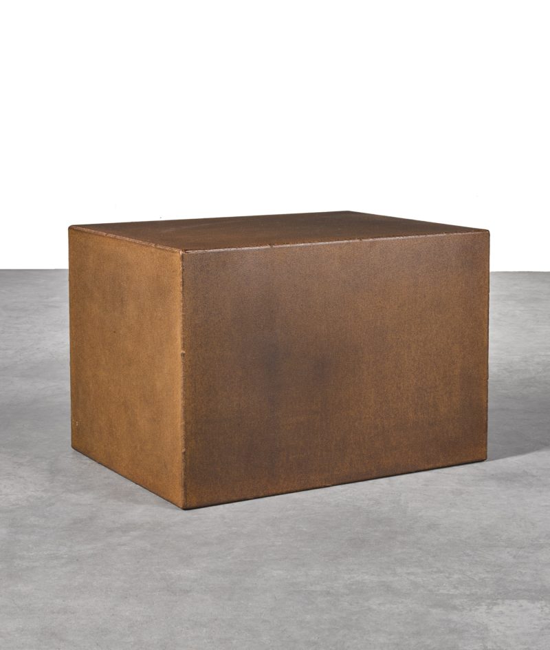 Tony Smith - BLACK BOX, conceived in 1962, cast in 1967, corten steel, 57 x 84 x 63 cm (22 1/2 x 33 x 24 3/4 in)
