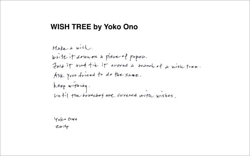 Yoko Ono - Wish Tree instructions