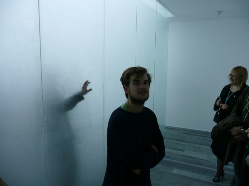 Antony Gormley - Blind Light, 2007, fluorescent light, water, ultrasonic humidifiers, toughened low iron glass, aluminium, 320 x 978.5 x 856.5 cm, installation view, Pinchuk Art Centre, Kiev, Ukraine, 2007
