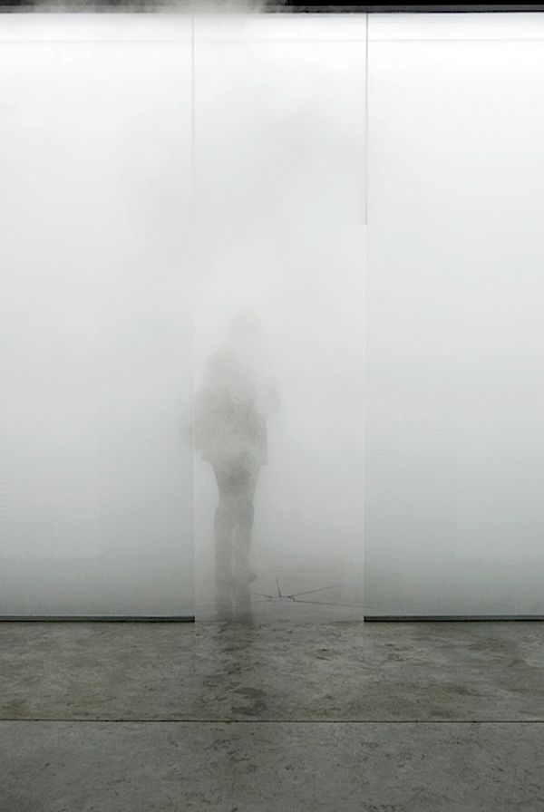 Antony Gormley - Blind Light II, 2007, fluorescent light, water, ultrasonic humidifiers, toughened low iron glass, aluminium, 320 x 858 x 858 cm, installation view, Sean Kelly Gallery, New York, USA, 2007