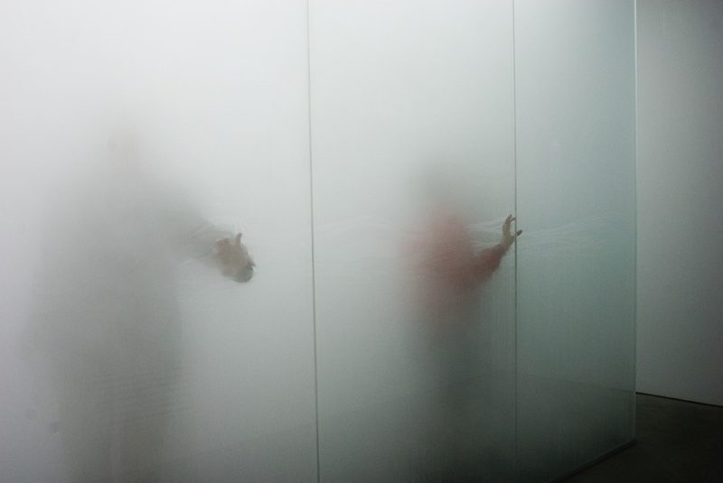 Antony Gormley - Blind Light II, 2007, fluorescent light, water, ultrasonic humidifiers, toughened low iron glass, aluminium, 320 x 858 x 858 cm, installation view, Sean Kelly Gallery, New York, USA, 2007