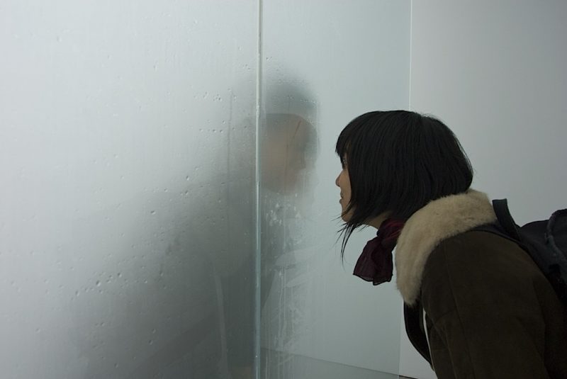 Antony Gormley - Blind Light II, 2007, fluorescent light, water, ultrasonic humidifiers, toughened low iron glass, aluminium, 320 x 858 x 858 cm, installation view, Sean Kelly Gallery, New York, USA, 2007