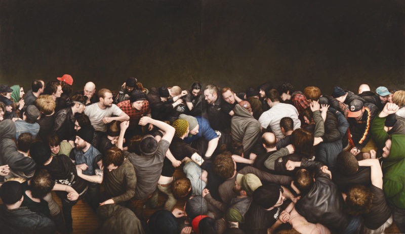 Dan Witz - ABC No Rio, 2011, oil and digital media on canvas, 56 x 96 in