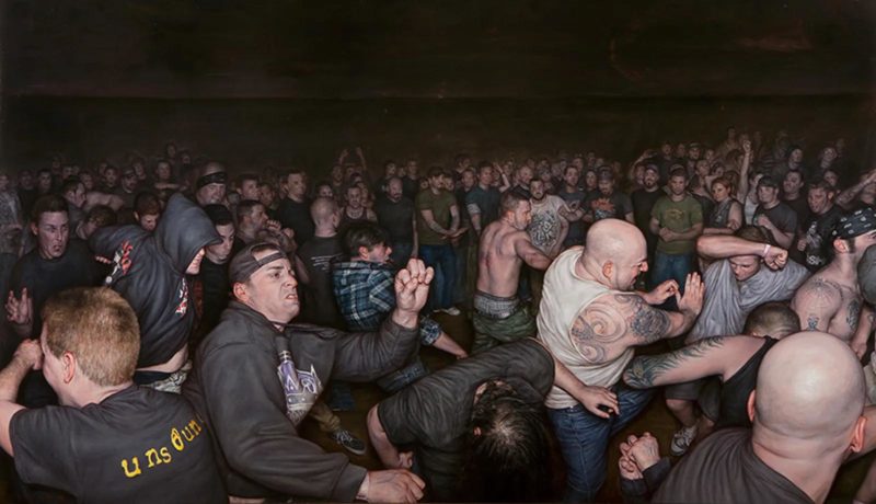 Dan Witz - Vision of Disorder, 2013, oil and digital media on canvas, 40 x 64 in