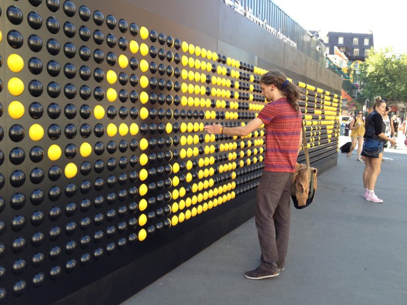 Song Board, 2012, interactive installation, 2 x 35 m, King's Cross Station, London