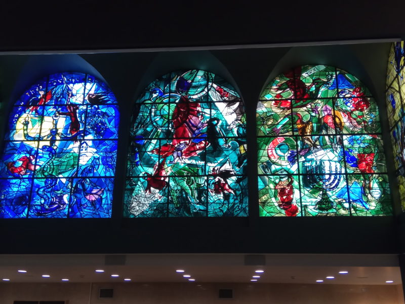 Marc Chagall – Eastern view of the Hadassah Hospital, Jerusalem, Israel, stained glass window