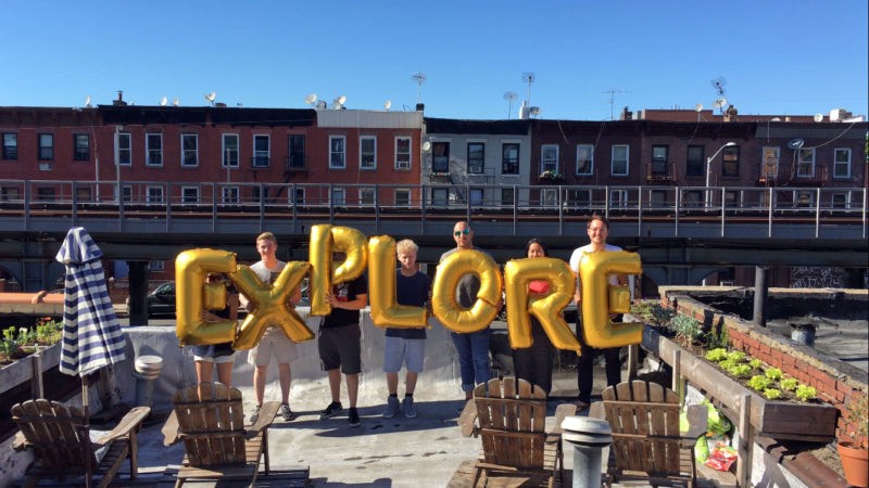New York, Brooklyn - Explore, golden balloons, Silence was Golden, 2016