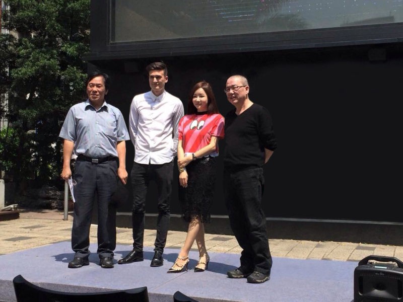 Shih Jui-jen (director Taipei MoCA), Martin Schulze (curator), Mari Kim (artist), Chen Chieh-jen (artist)