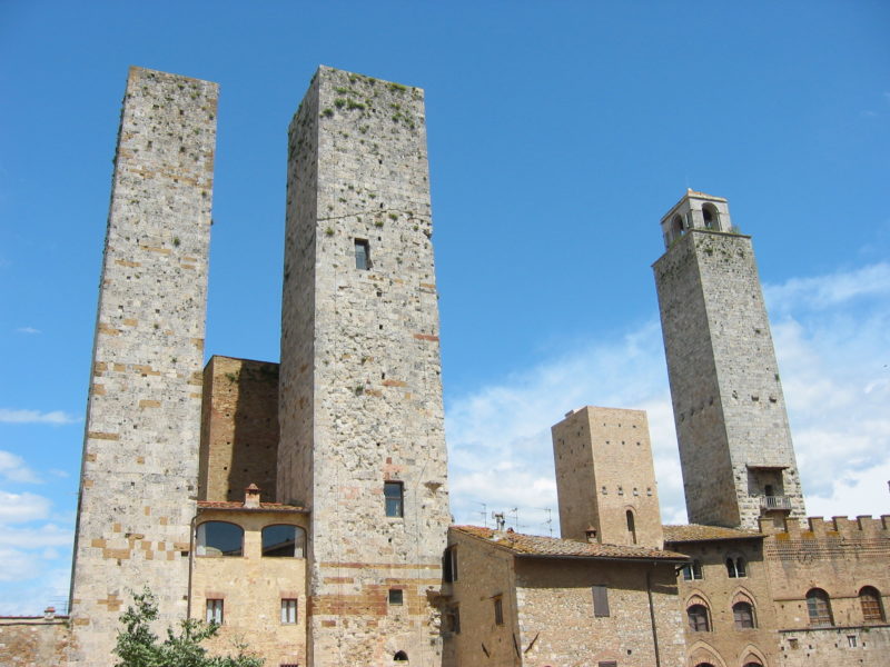 Towers of San Gimignano (Torres medievales de San Gimignano), Tuscany, Italy