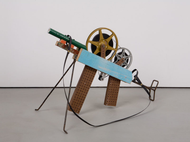 Francis Alÿs (in collaboration with Angel Toxqui), Untitled (gun number 53), 2005-2006, wood, metal, plastic, film reels, film