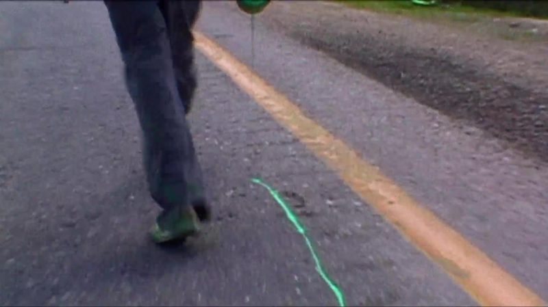 Francis Alÿs - The Green Line, 2004, Jerusalem, Israel