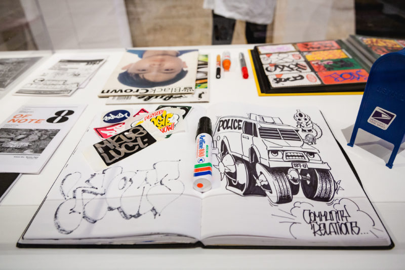 Black book with marker, installation view, Tools of the Trade, Hong Kong, 2021