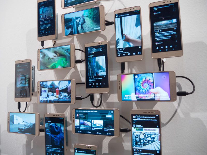 Devices & social media, installation view, Tools of the Trade, Hong Kong, 2021