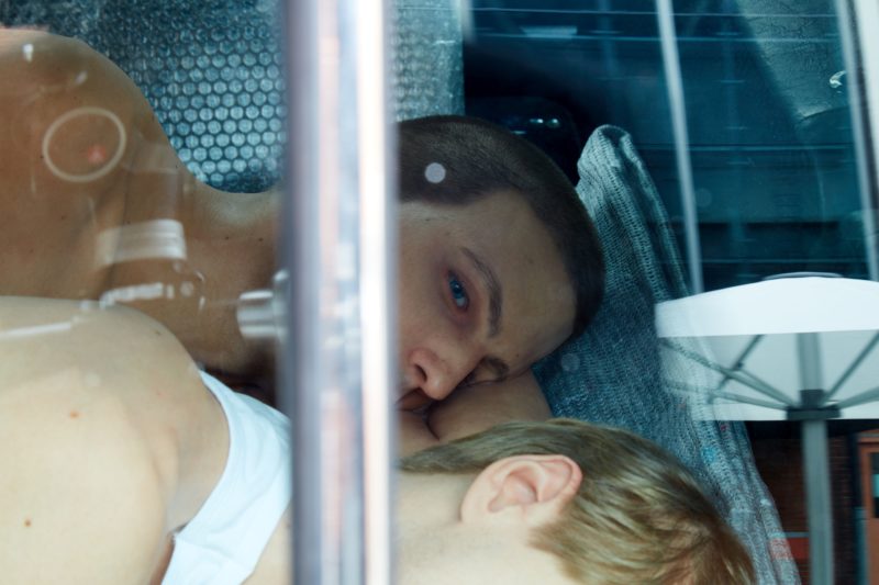 Elmgreen & Dragset – The Outsiders, 2020, Mercedes W123, male figures in silicone, clothing, packed artworks