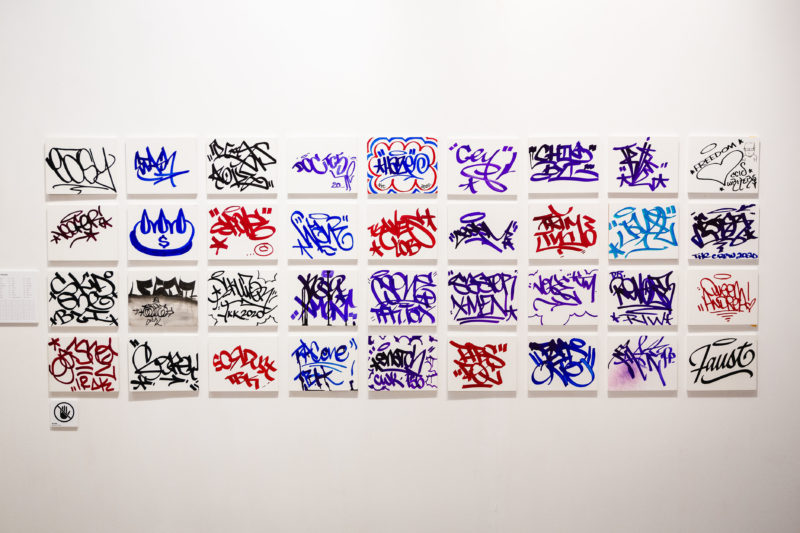 Handstyles from past to present, installation view, Tools of the Trade, Hong Kong, 2021