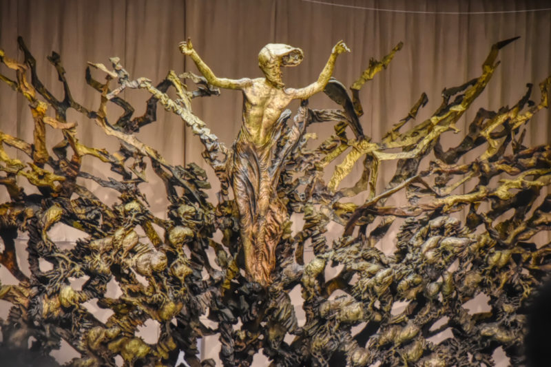 Pericle Fazzini - The Resurrection (La Resurrezione), 1977, bronze:copper-alloy, 20.1 x 7 x 3 m (66 x 23 x 10 ft), installation view, Paul VI Audience Hall, Rome
