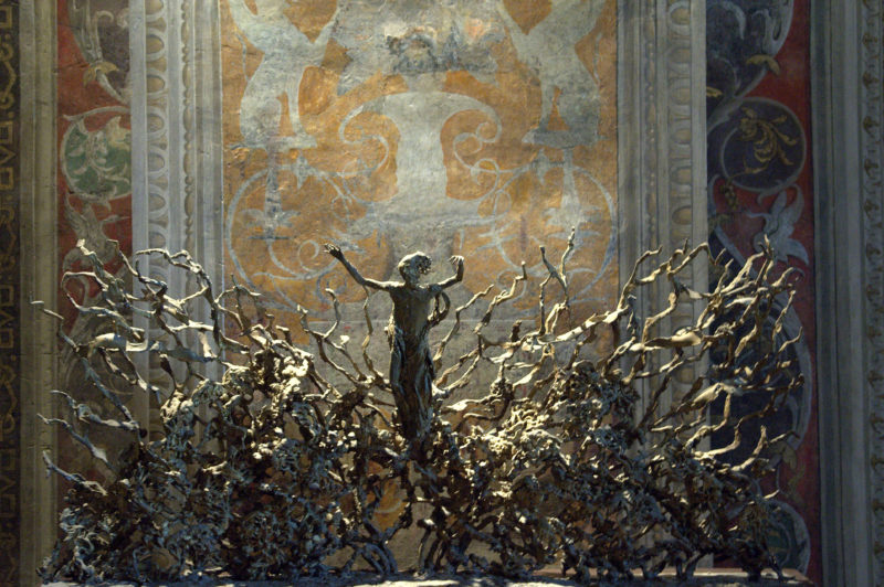 Pericle Fazzini – Bozzetto per la “Resurrezione” (Study for the “Resurrection”), 1969-1970, bronze, 70 x 147 x 20 cm, installation view, Vatican Museums