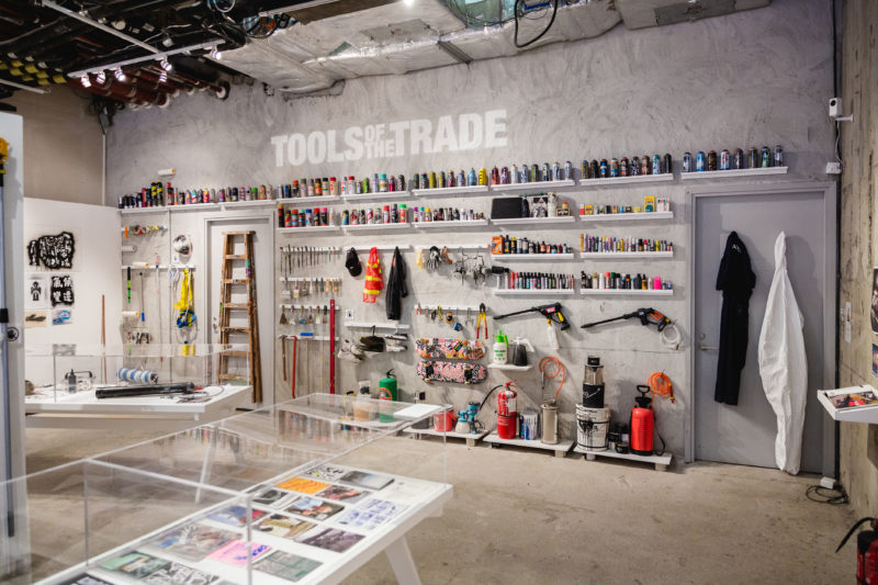 Tool wall, installation view, Tools of the Trade, Hong Kong, 2021