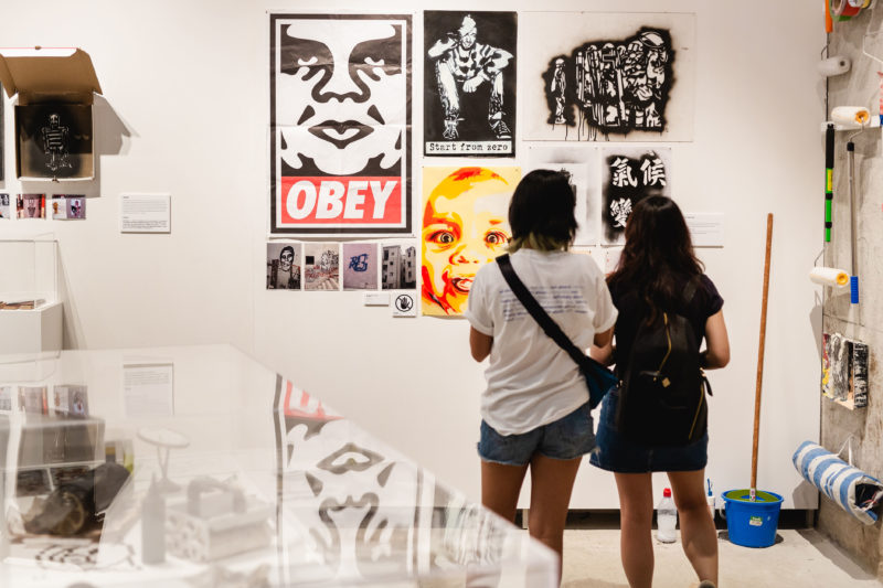 Various stencils & posters, installation view, Tools of the Trade, Hong Kong, 2021