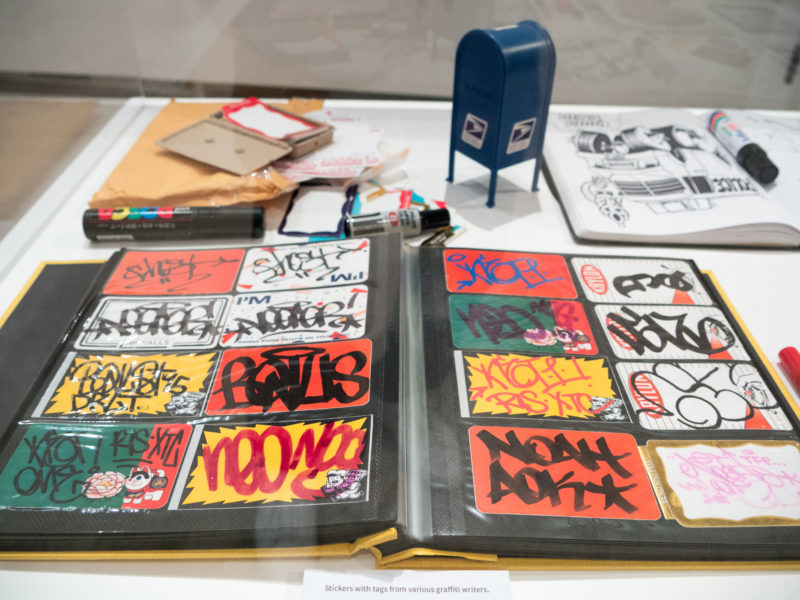 Various stickers, installation view, Tools of the Trade, Hong Kong, 2021