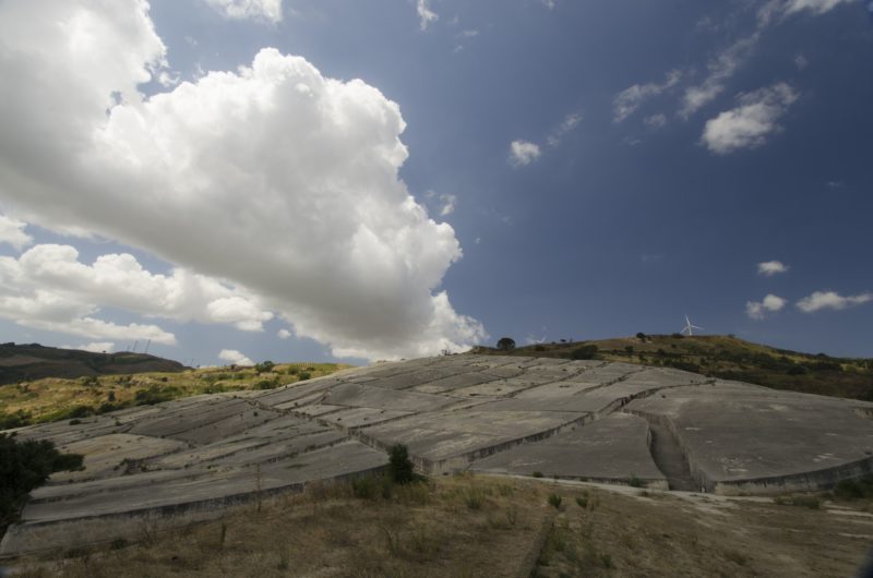 Alberto Burri - Cretto di Burri (Crack of Burri), 1984–2015, concrete, 1.50 x 350 x 280 m (4.9 x 1,150 x 920 ft), Gibellina, Sicily, Italy