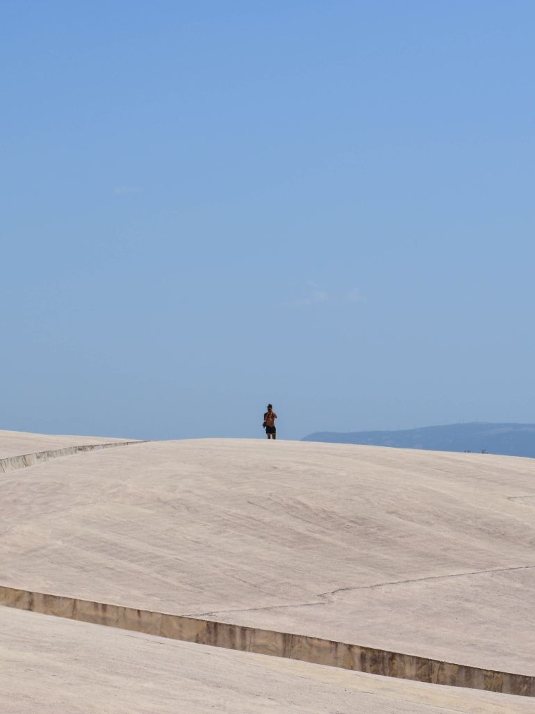 Alberto Burri - Cretto di Burri (crack of Burri), 1984–2015, concrete, 1.50 x 350 x 280 m (4.9 x 1,150 x 920 ft), Gibellina, Sicily, Italy feat