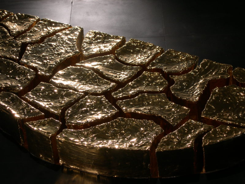 Alberto Burri - Nero e oro (Black and Gold), installation view, International Museum of Ceramics, Faenza, Italy