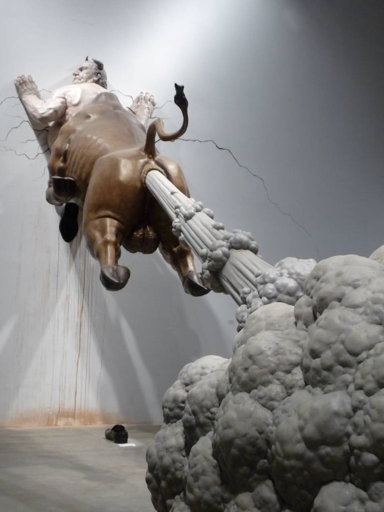 Chen Wenling's bull fart sculpture - What you see might not be real