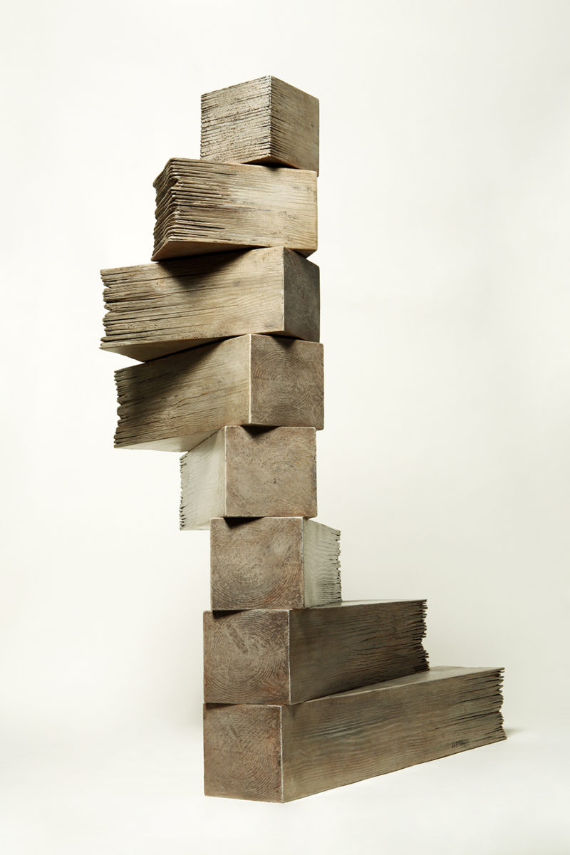 Josep Maria Subirachs - The Stairway of Intellection, 2007, polychrome wood, 92 x 40 x 70 cm, Courtesy of Espai Subirachs