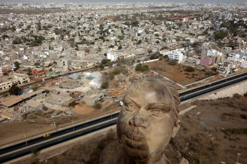 View from the African Renaissance Monument - Bronze, 2010, 49 meter (161 feet), Ouakam suburb, Dakar, Senegal