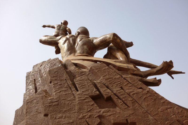 African Renaissance Monument - Bronze, 2010, 49 meter (161 feet), Ouakam suburb, Dakar, Senegal.