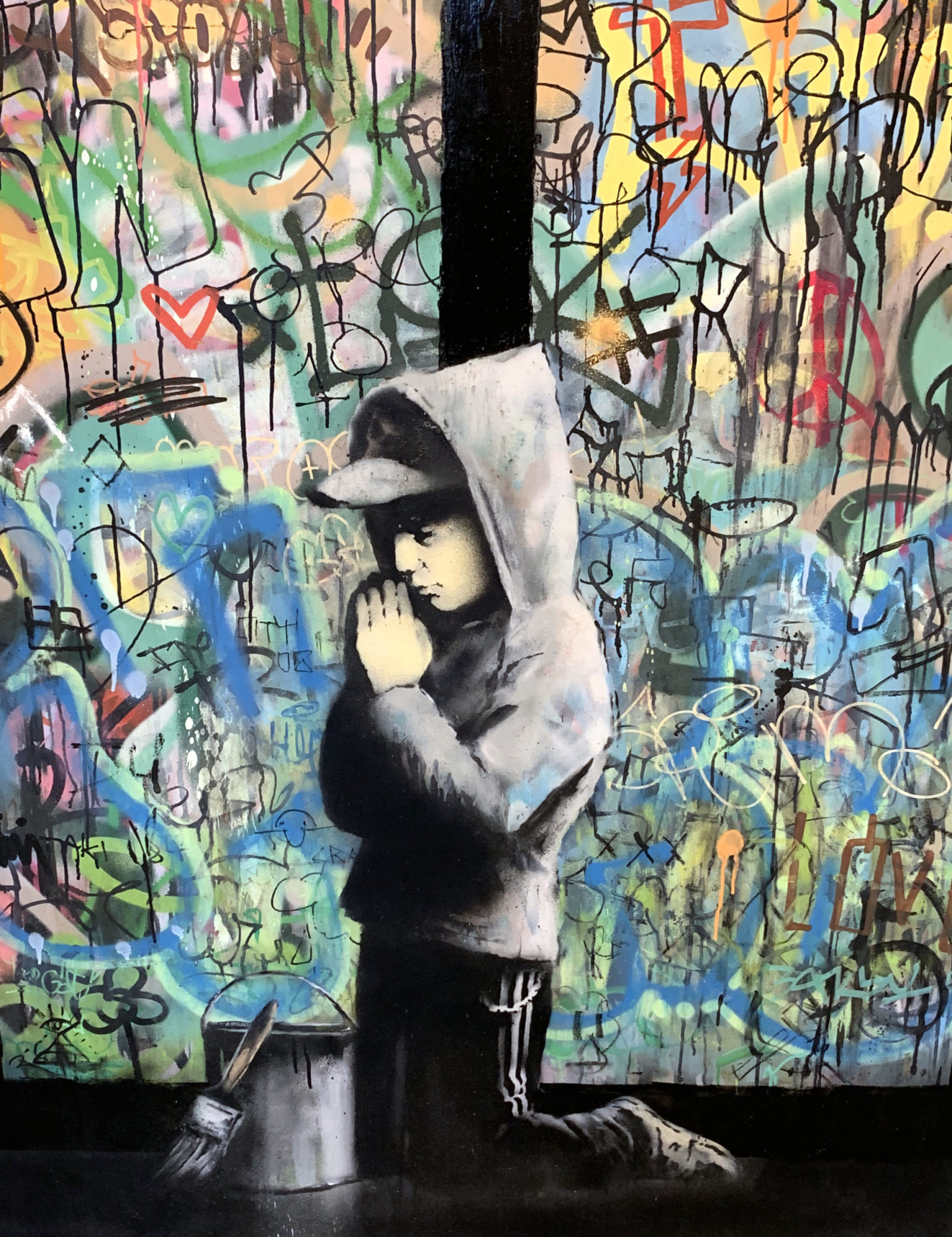 Banksy’s monumental stained glass window – Forgive us our trespassing