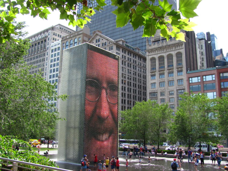 Jaume Plensa - Crown Fountain, 2004, installation view, Millennium Park, Chicago