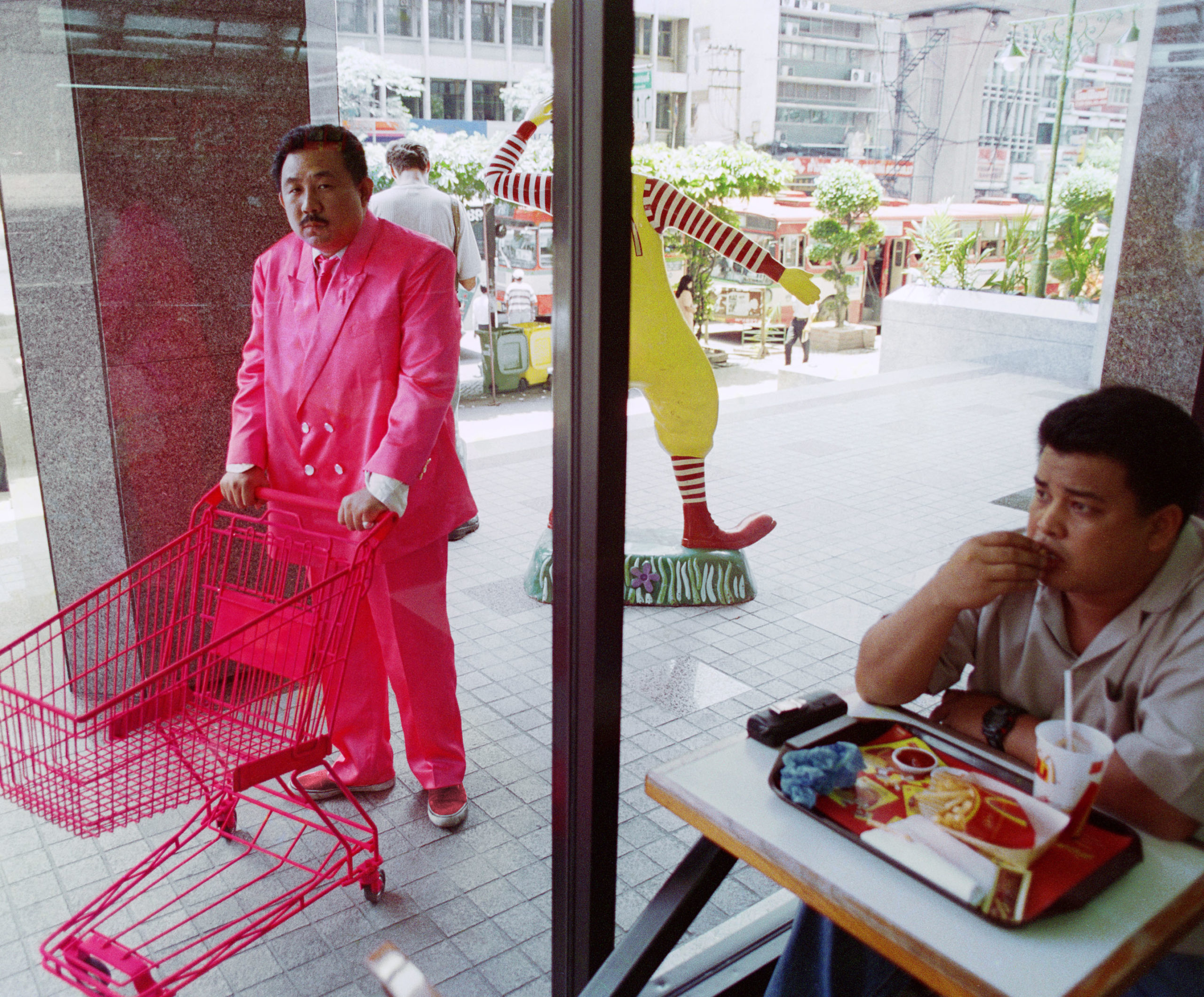 Manit Srivanichpoom - Pink Man, 1997 – On-going, performance by Sompong Thawee